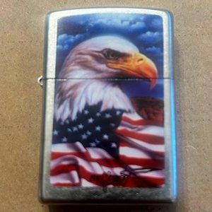 Zippo Eagle & American Flag Lighter - 25% discount for a bundle of 4!
